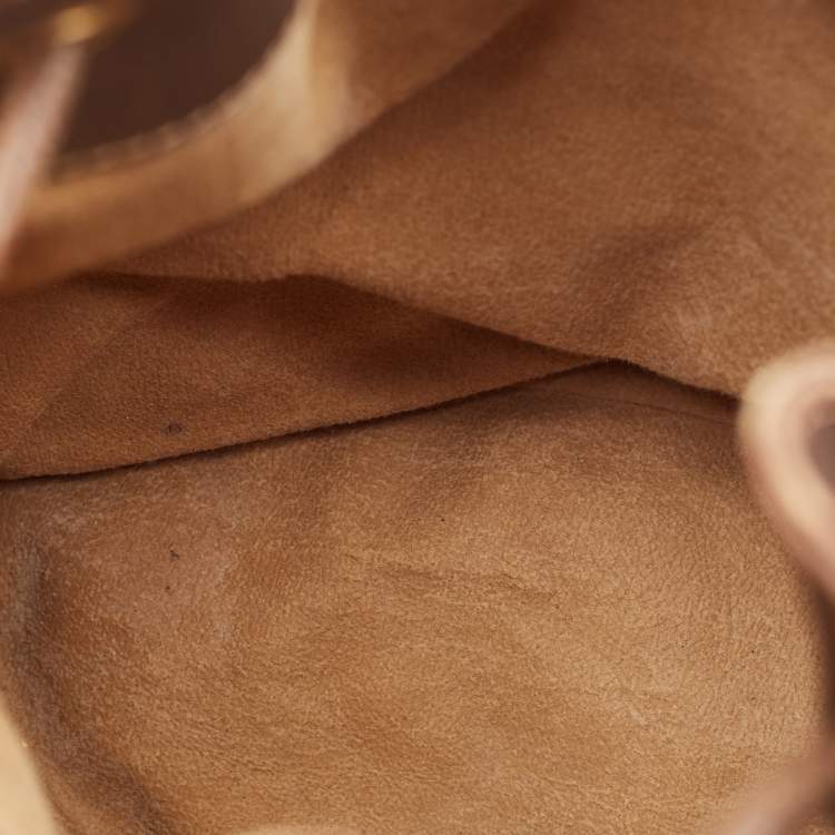 Pre Owned Gucci Beige/Brown GG Supreme Canvas and Leather Ophidia Bucket Bag