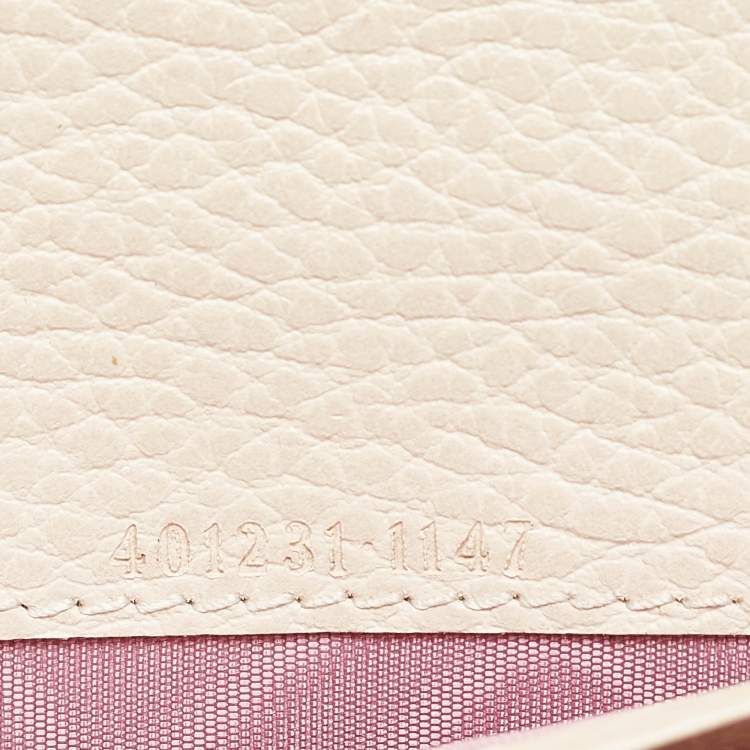Pre Owned Gucci Off White Leather Mini Crystals Dionysus Shoulder Bag