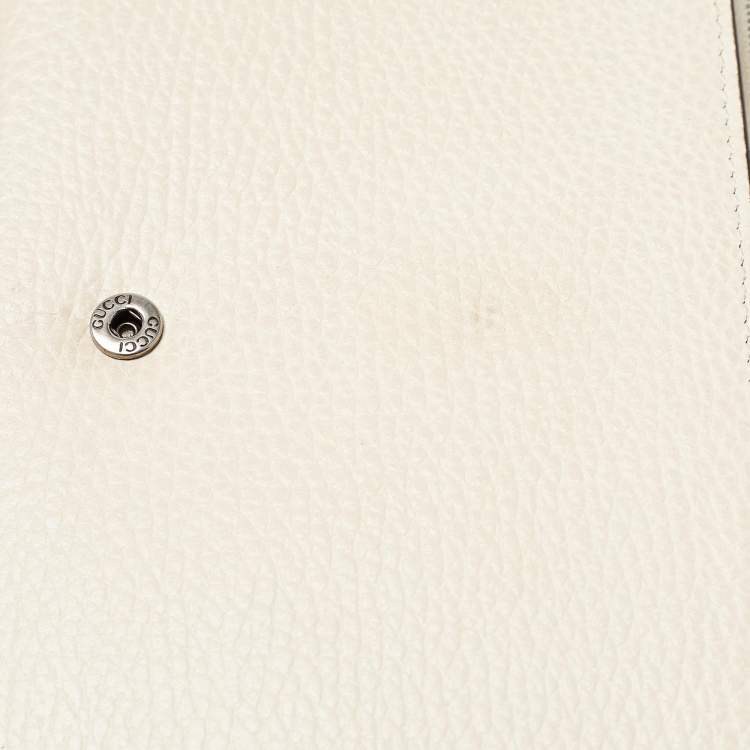 Pre Owned Gucci Off White Leather Mini Crystals Dionysus Shoulder Bag
