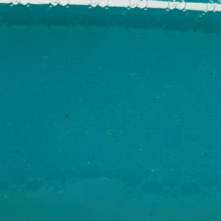Pre Owned Gucci Teal Blue Microguccissima Patent Leather Broadway Clutch