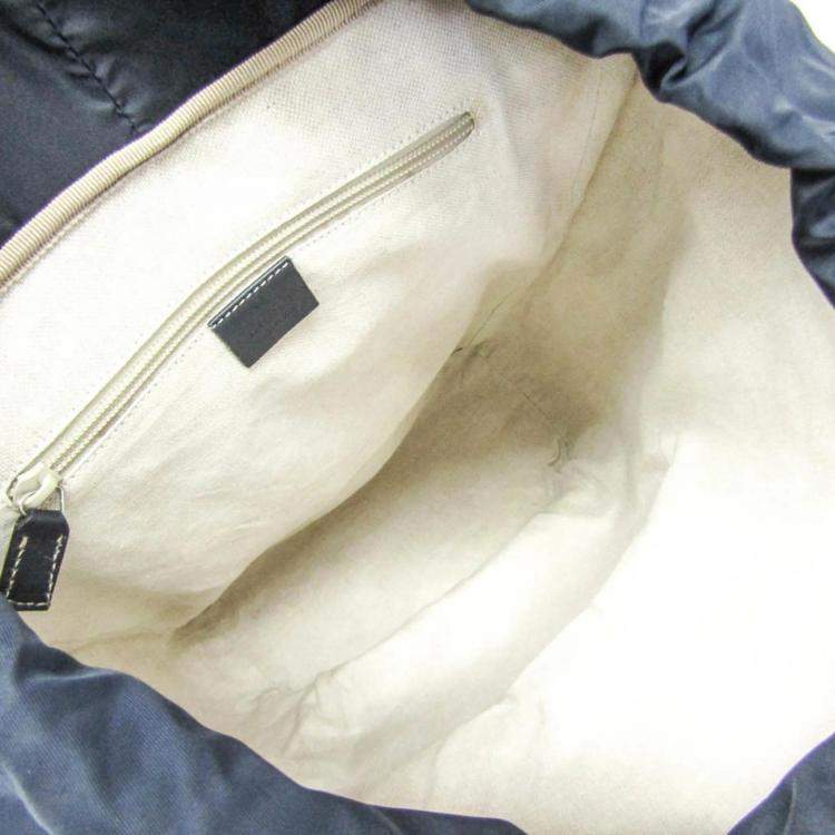 Pre Owned Gucci GG Supreme Beige Navy GG Supreme Backpack