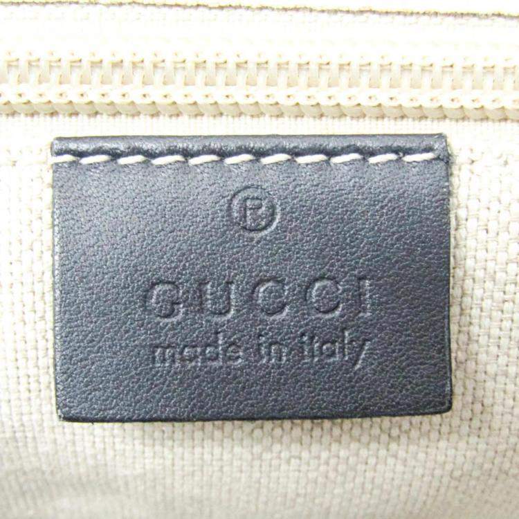 Pre Owned Gucci GG Supreme Beige Navy GG Supreme Backpack