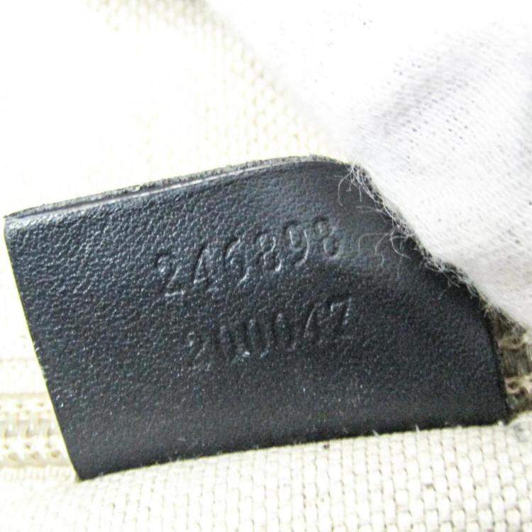 Pre Owned Gucci GG Supreme Beige Navy GG Supreme Backpack