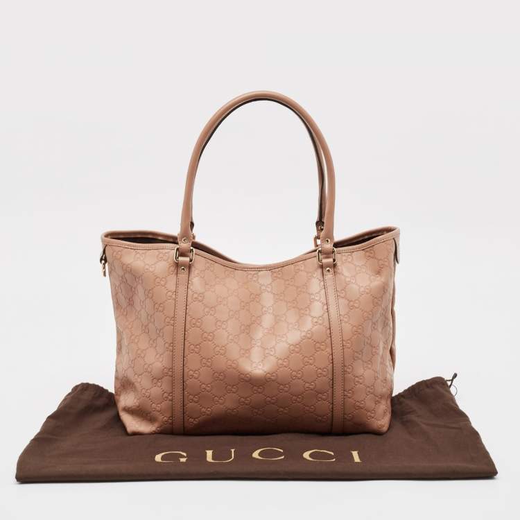 Pre Owned Gucci Beige Guccissima Leather Joy Shopper Tote