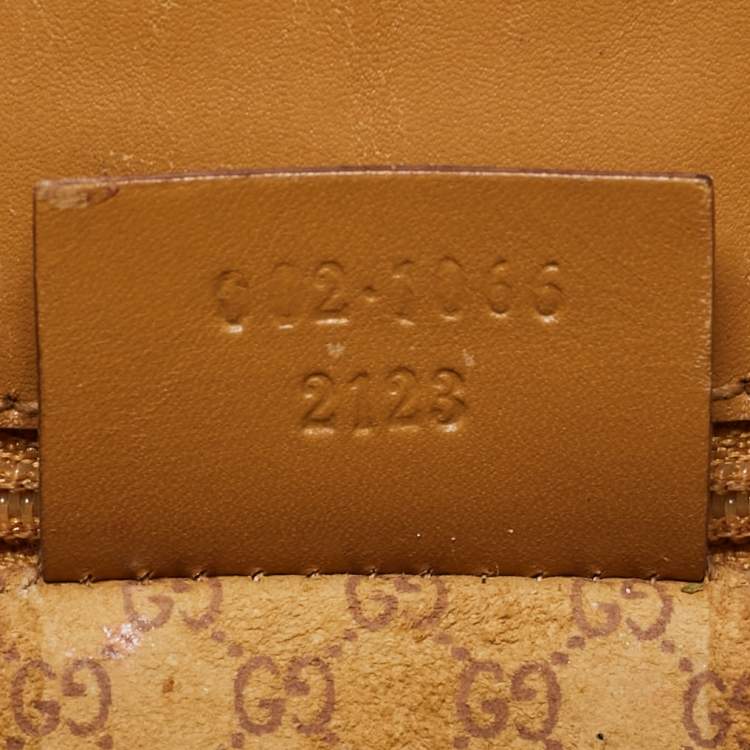 Pre Owned Gucci Tan Leather Large  Jackie Bardot Hobo