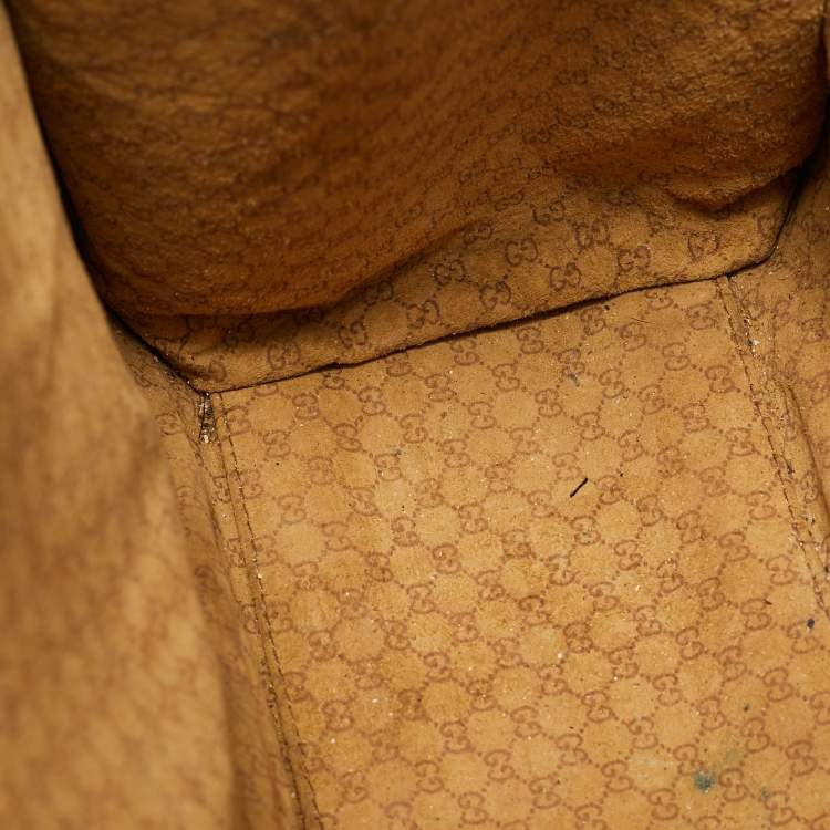 Pre Owned Gucci Tan Leather Large  Jackie Bardot Hobo