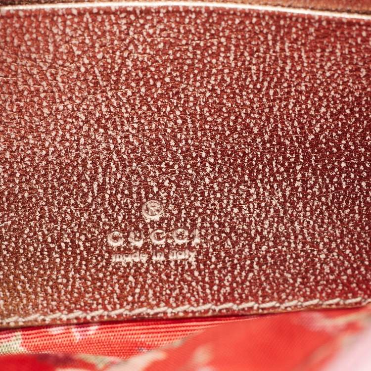 Pre Owned Gucci Metallic Pink/Turquoise Quilted Leather Mini Zumi Crossbody Bag
