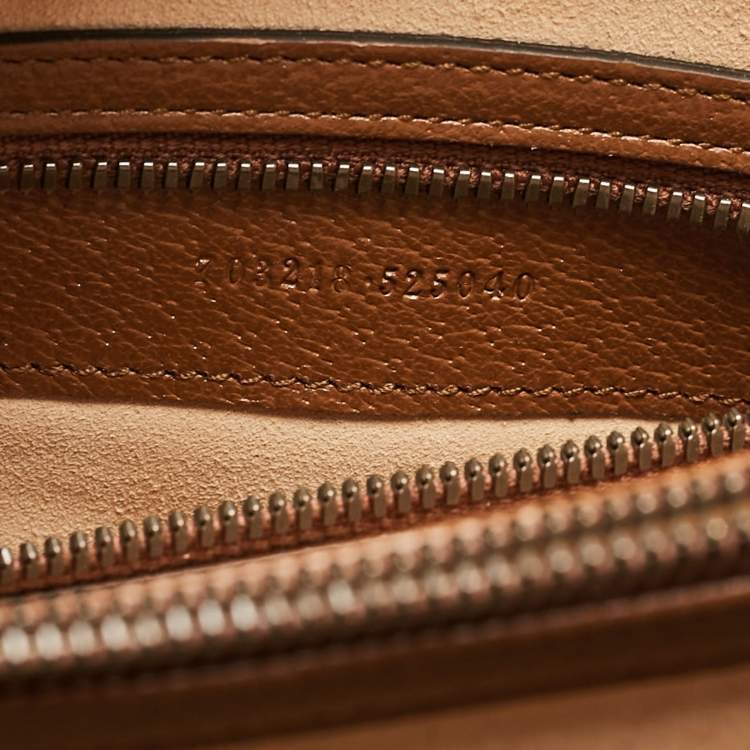 Pre Owned Gucci Brown Leather Large Bamboo Diana Tote