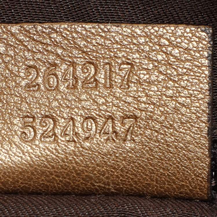 Pre Owned Gucci Beige Guccissima Leather Messenger Bag