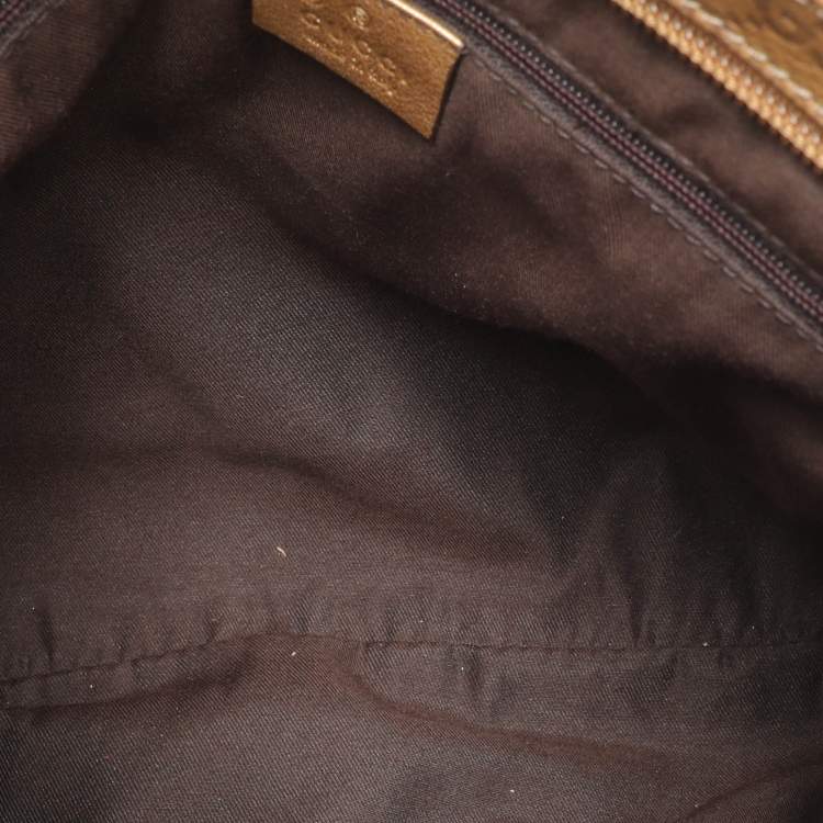 Pre Owned Gucci Beige Guccissima Leather Messenger Bag