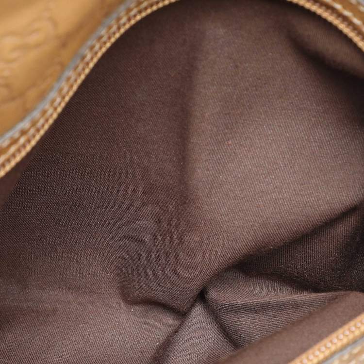 Pre Owned Gucci Beige Guccissima Leather Messenger Bag