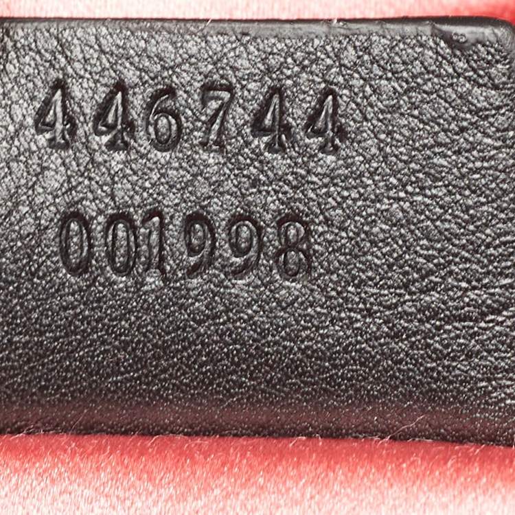 Pre Owned Gucci Black Matelassé Velvet Mini Crystals Embellished GG Marmont Shoulder Bag