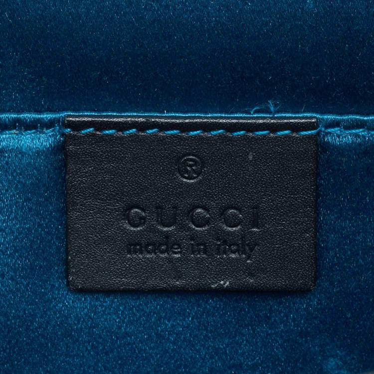 Pre Owned Gucci Black Patent Leather and Suede Small Ophidia Shoulder Bag