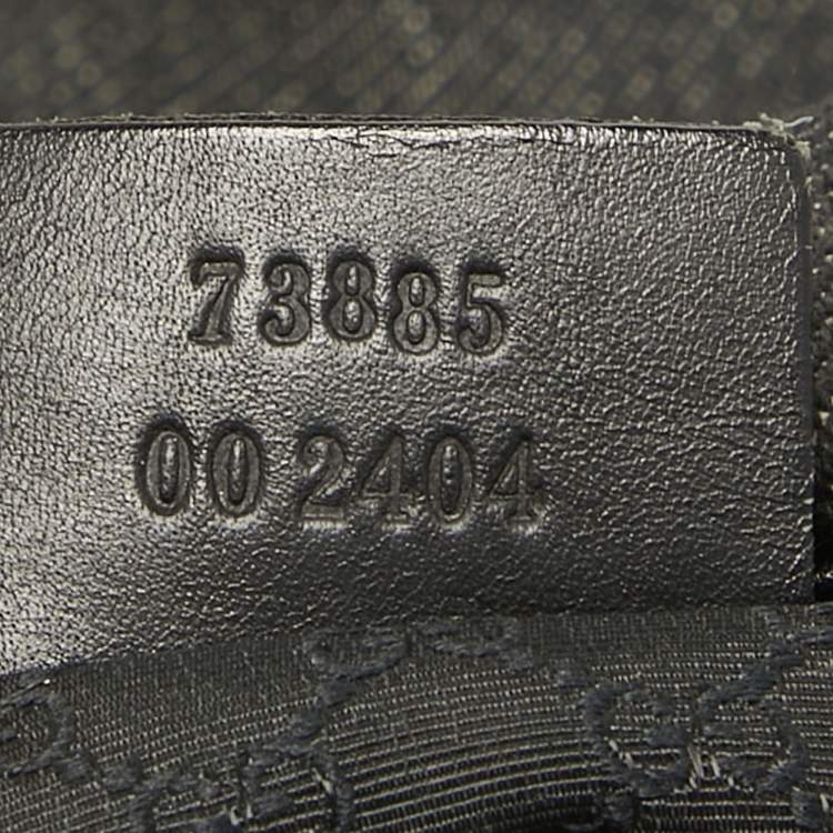 Pre Owned Gucci Black Denim and Leather Web Hobo