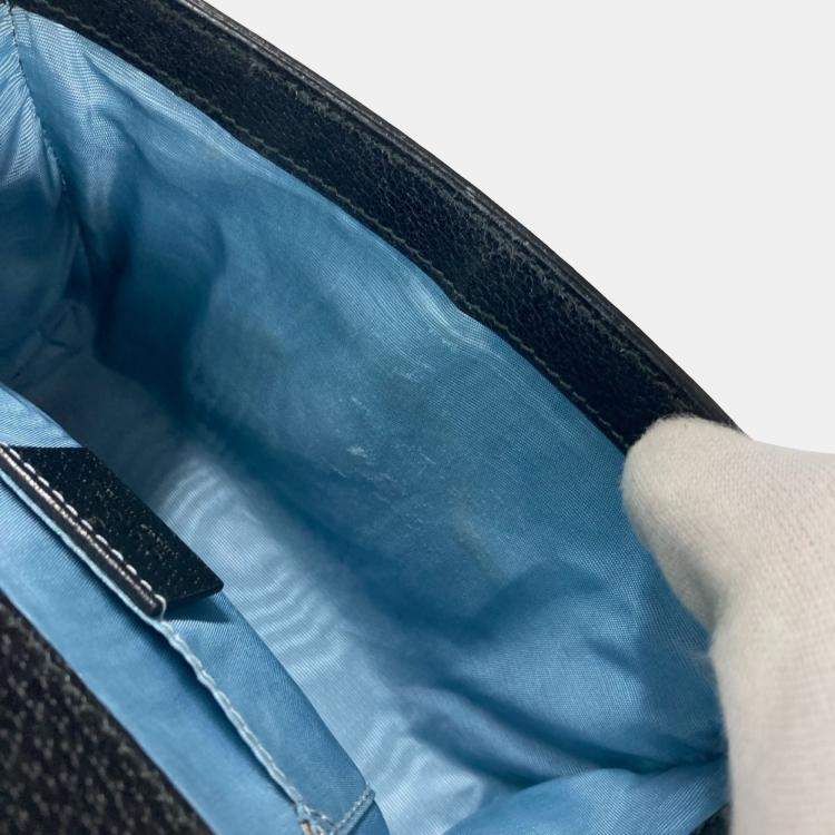Pre Owned Gucci Black Gold Crossbody bag