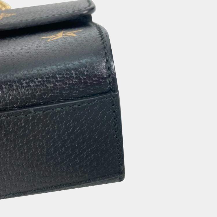 Pre Owned Gucci Black Gold Crossbody bag