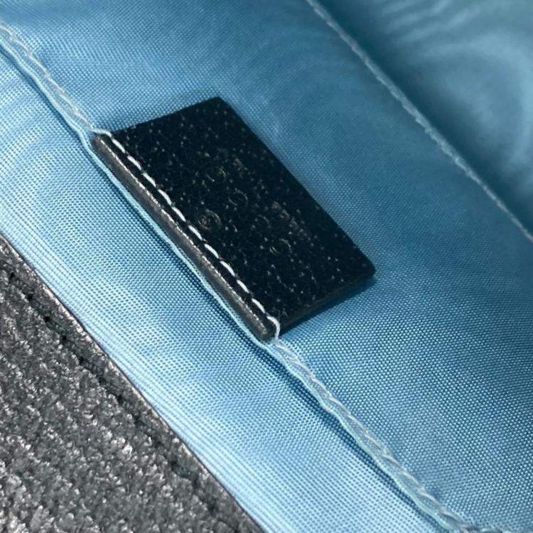 Pre Owned Gucci Black Gold Crossbody bag