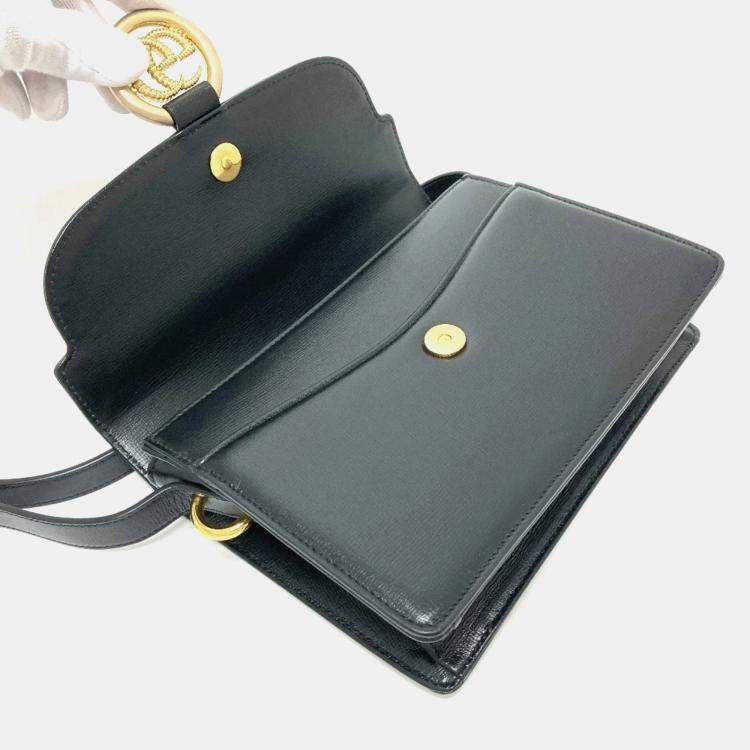 Pre Owned Gucci Black GG Marmont bag shawl Crossbody Bag