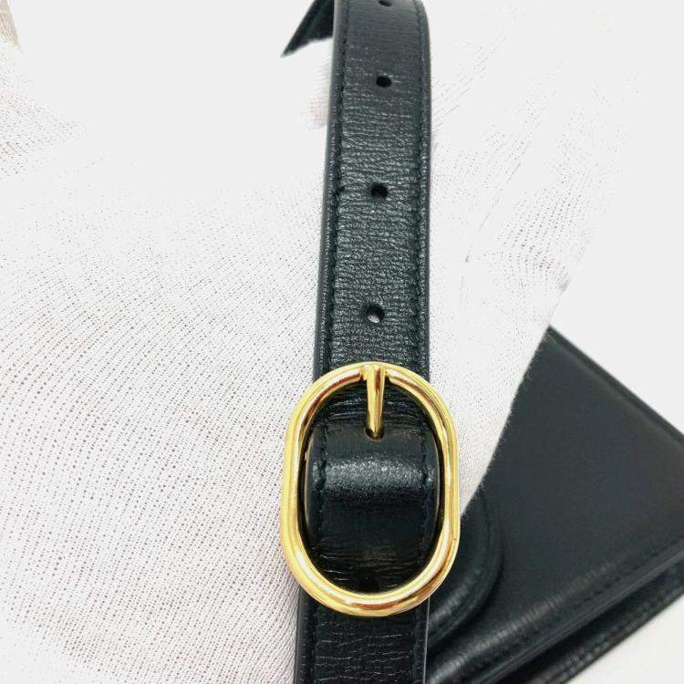 Pre Owned Gucci Black GG Marmont bag shawl Crossbody Bag
