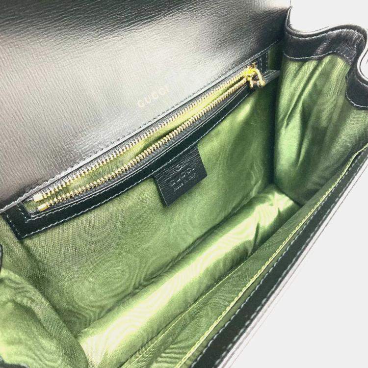 Pre Owned Gucci Black GG Marmont bag shawl Crossbody Bag