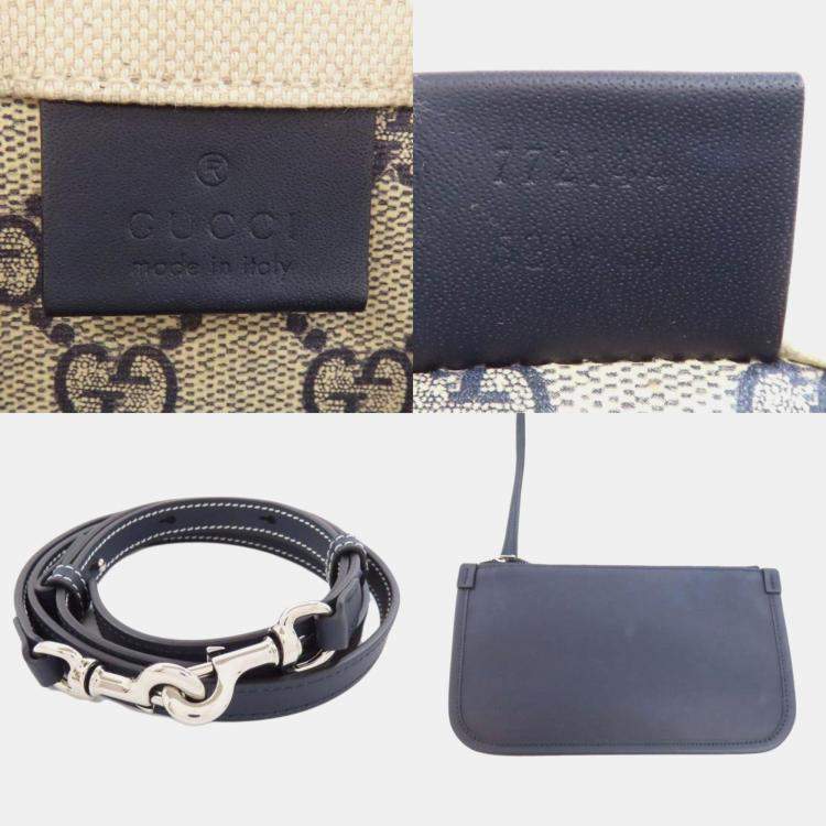 Pre Owned Gucci Canvas Printed Handbag