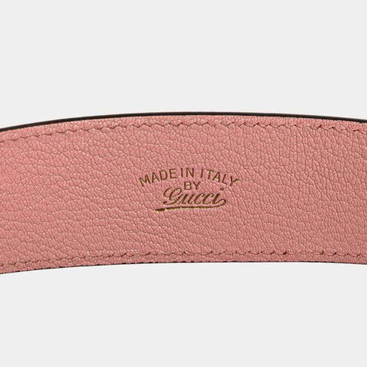 Pre Owned Gucci Pink Leather GG Marmont Aphrodite Shoulder Bag