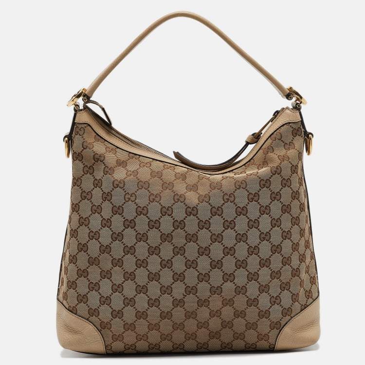 مملوكة مسبقًا Gucci Beige GG Canvas and Leather Miss GG Hobo