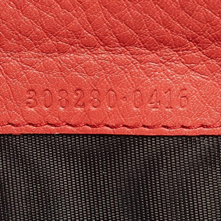 Pre Owned Gucci Orange Leather Soho Zip Continental Wallet