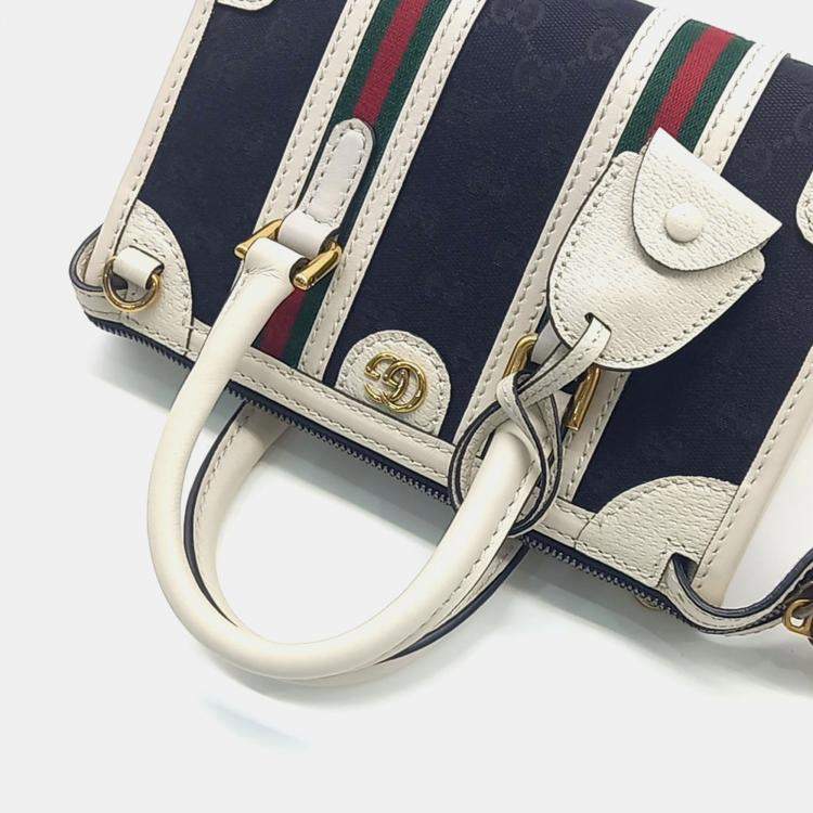 Pre Owned Gucci Mini Top Handle Tote And Shoulder Bag
