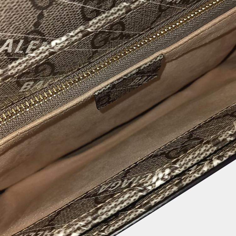 Pre Owned Gucci X Balenciaga Hacker Project 1955 Horsebit Shoulder Bag