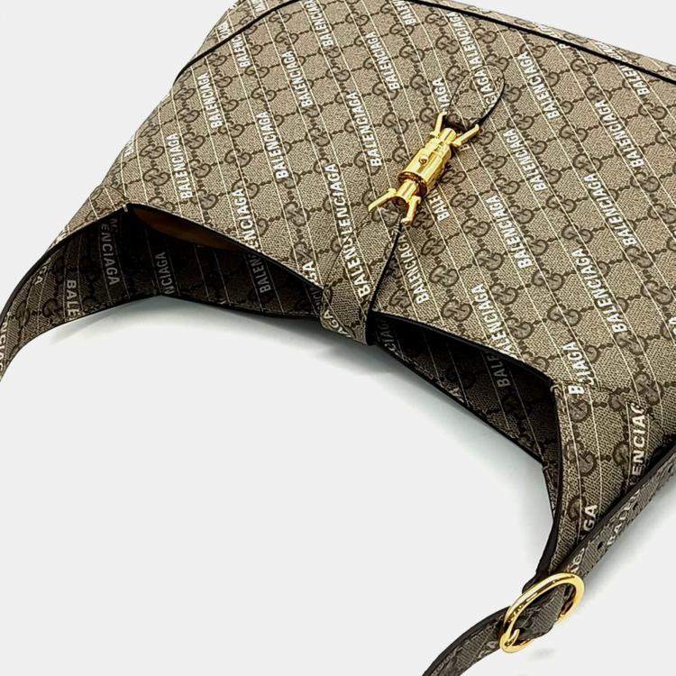 Pre Owned Gucci X Balenciaga Hacker Project Jackie 1961 Medium Hobo Bag