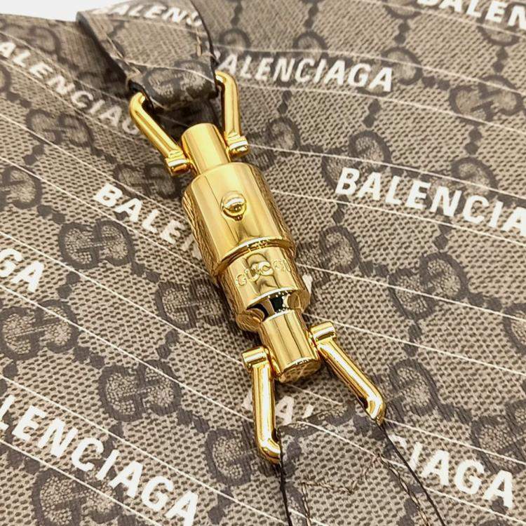 Pre Owned Gucci X Balenciaga Hacker Project Jackie 1961 Medium Hobo Bag
