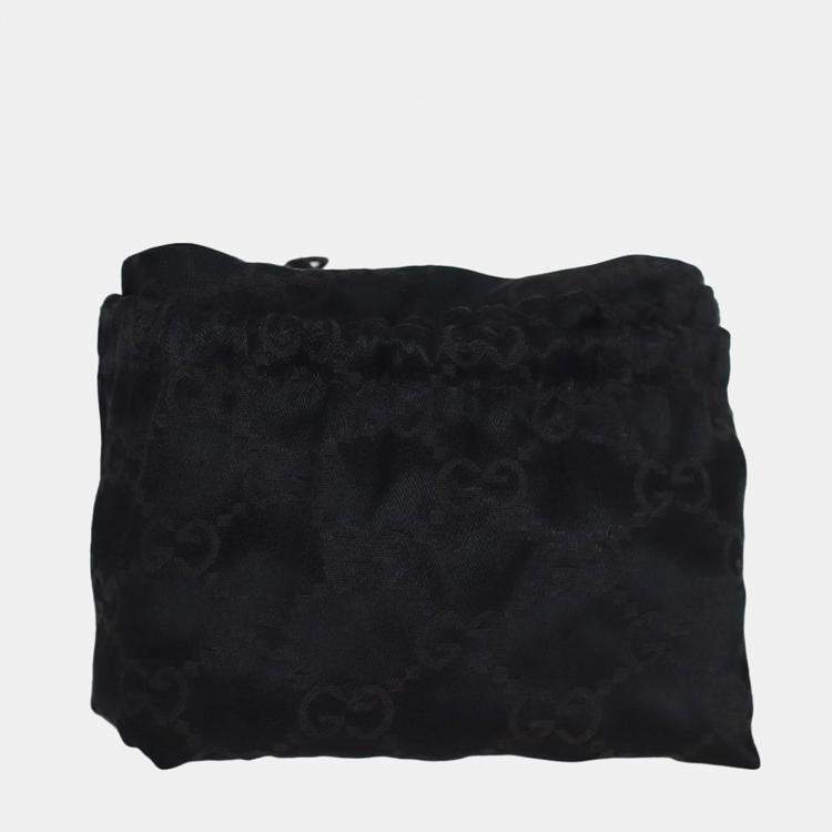 Pre Owned Gucci GG Canvas Bamboo Shoulder Bag