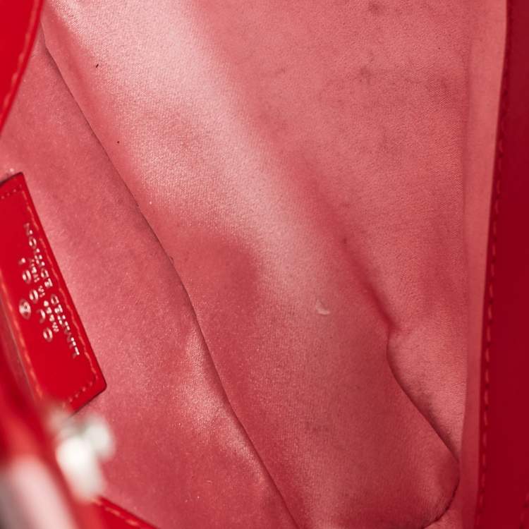 Pre Owned Gucci Red/Pink Leather Super Mini Limited Edtion GG Marmont Shoulder Bag