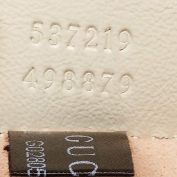 Pre Owned Gucci Off White Leather Large Rajah Tote