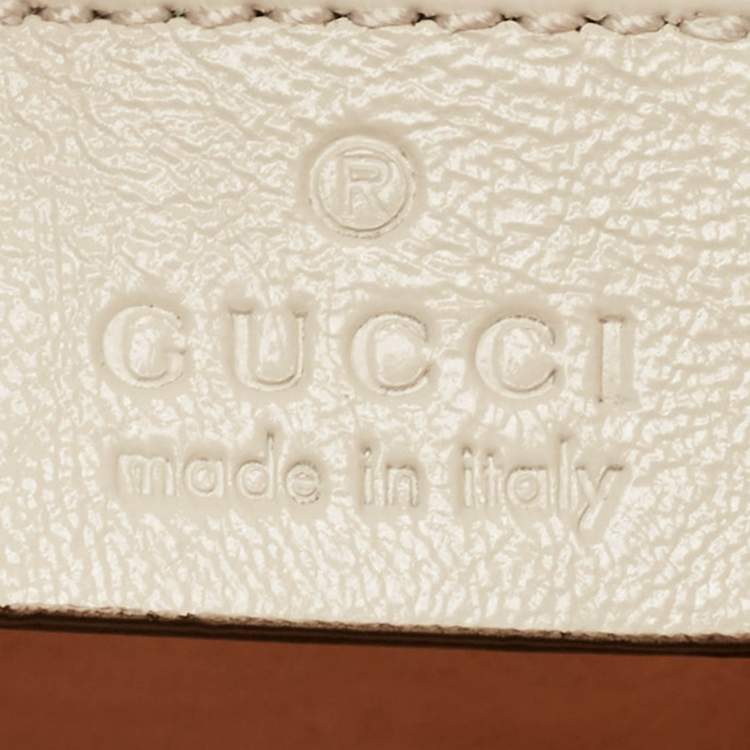 Pre Owned Gucci Off White Leather Large Rajah Tote