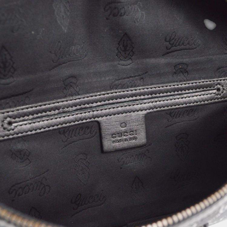 Pre Owned Gucci Black PVC GG Waist Bum Bag