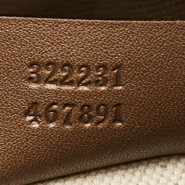 Pre Owned Gucci Brown/Red GG Supreme Canvas Medium Nice Boston Bag