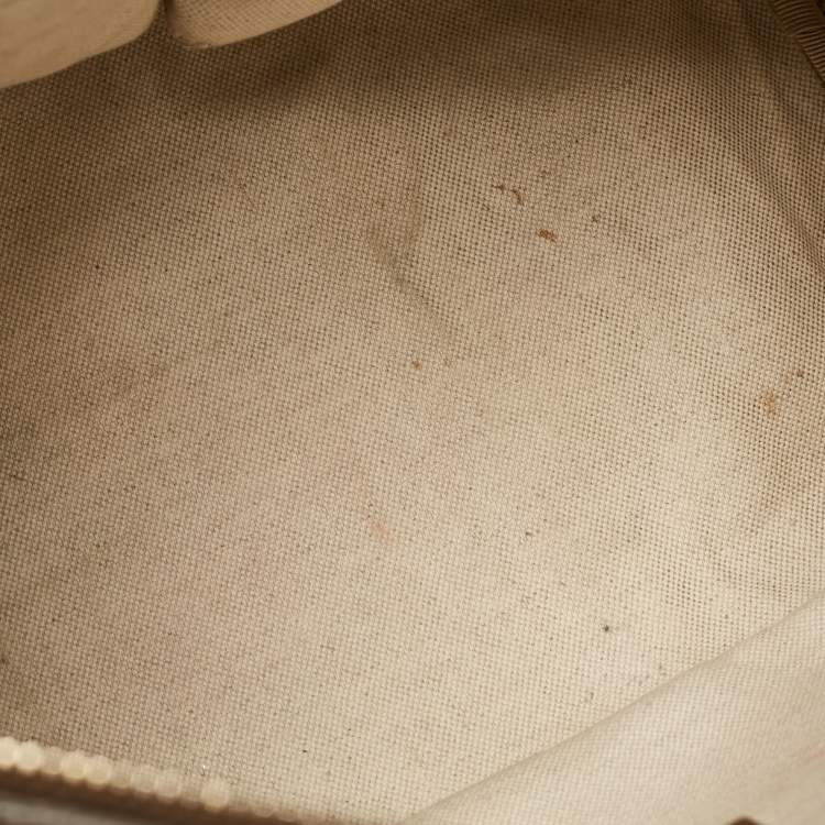 Pre Owned Gucci Brown/Red GG Supreme Canvas Medium Nice Boston Bag