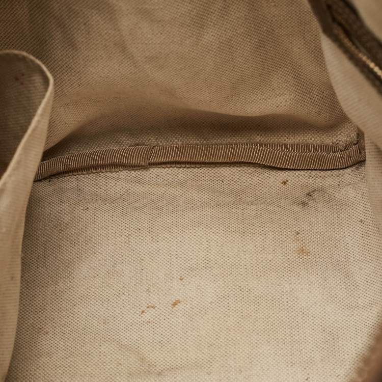 Pre Owned Gucci Brown/Red GG Supreme Canvas Medium Nice Boston Bag