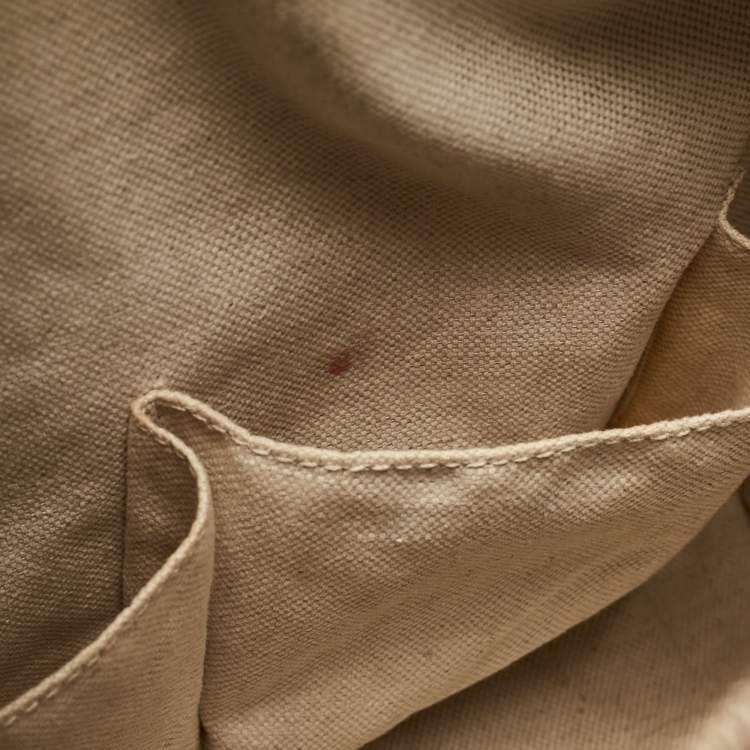 Pre Owned Gucci Brown/Red GG Supreme Canvas Medium Nice Boston Bag