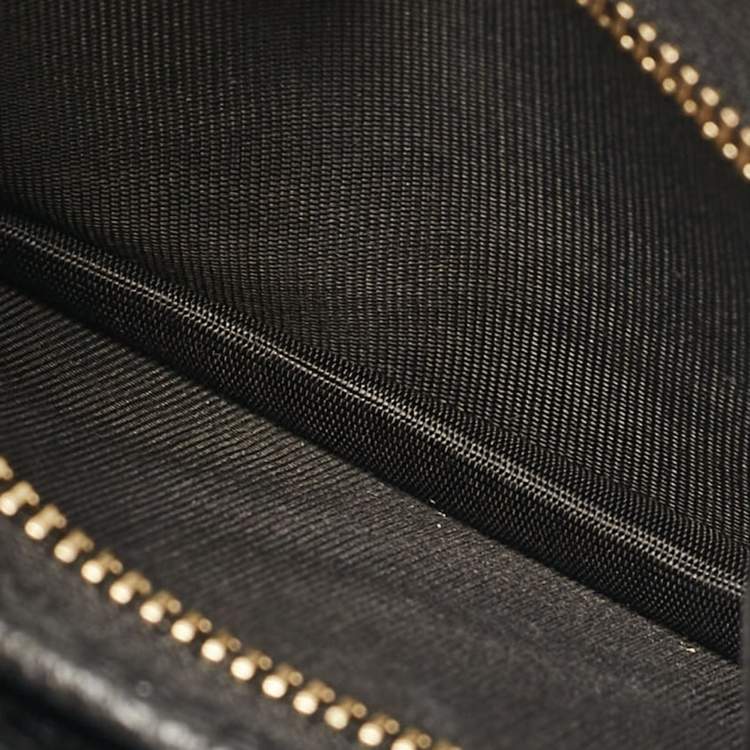 Pre Owned Gucci Black Leather GG Marmont Bosco Card Case