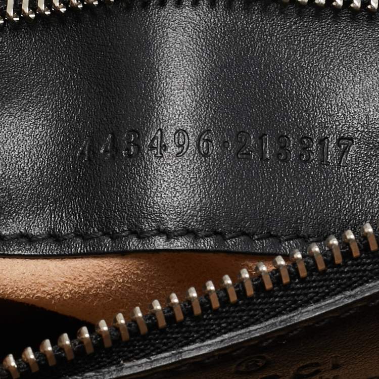 Pre Owned Gucci Black Mixed Matelassé Leather Medium GG Marmont Shoulder Bag