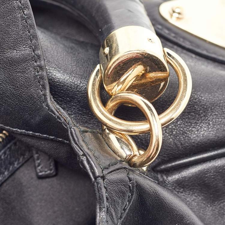 Pre Owned Gucci Black Leather Medium Babouska Indy Hobo