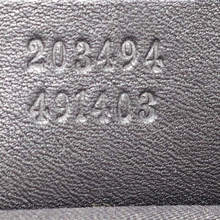 Pre Owned Gucci Grey/Black GG Crystal Canvas and Leather Bardot Joy Hobo