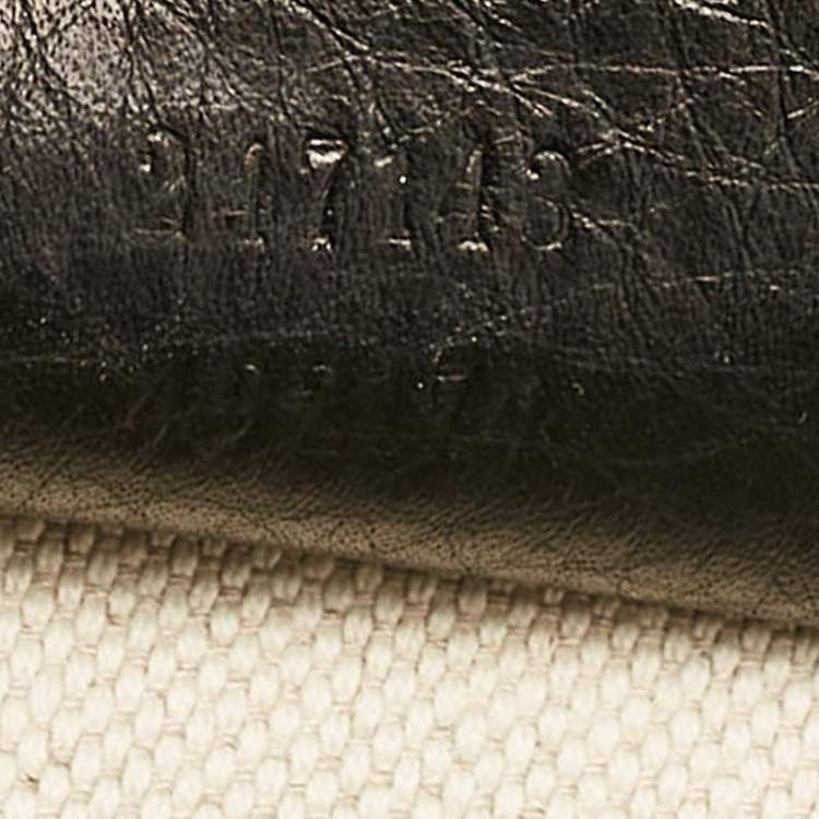 Pre Owned Gucci Black Leather Small New Bamboo Top Handle Bag