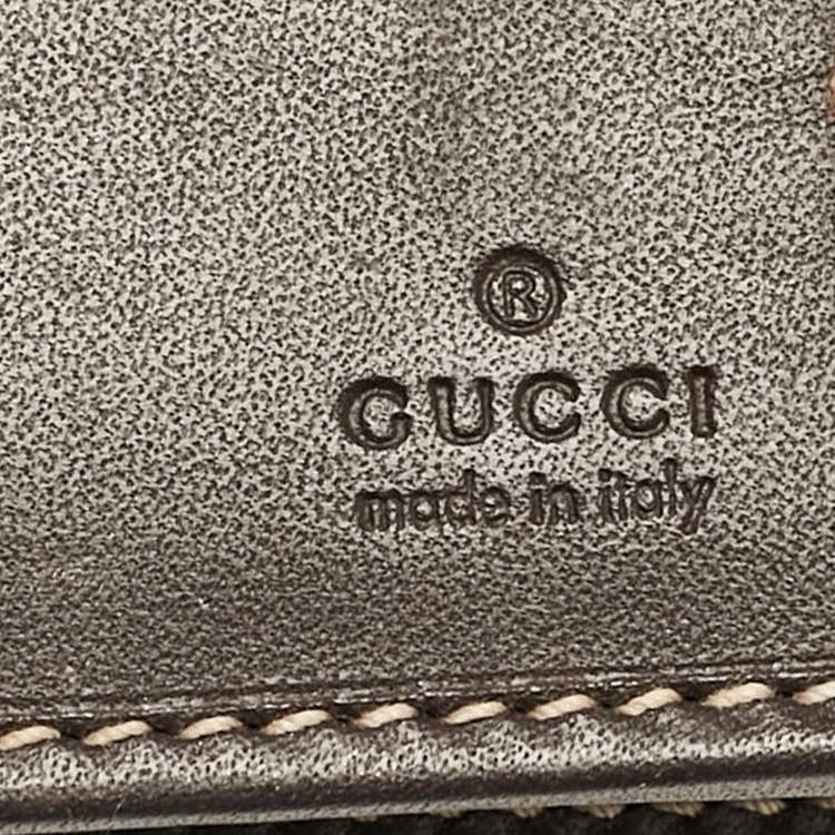 Pre Owned Gucci Brown/Beige GG Canvas and Leather Web Flap Continental Wallet