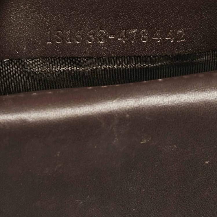 Pre Owned Gucci Brown/Beige GG Canvas and Leather Web Flap Continental Wallet