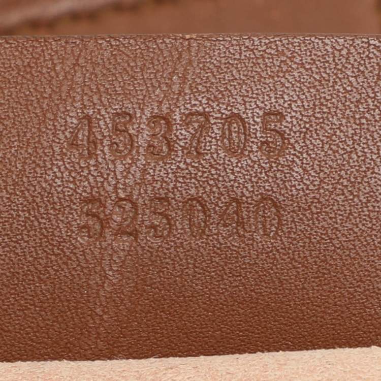 Pre Owned Gucci Beige/Brown GG Supreme Canvas and Leather Soft Tote