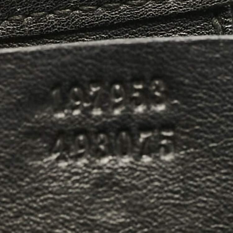 Pre Owned Gucci Black/Grey GG Crystal Canvas and Leather Medium Joy Tote